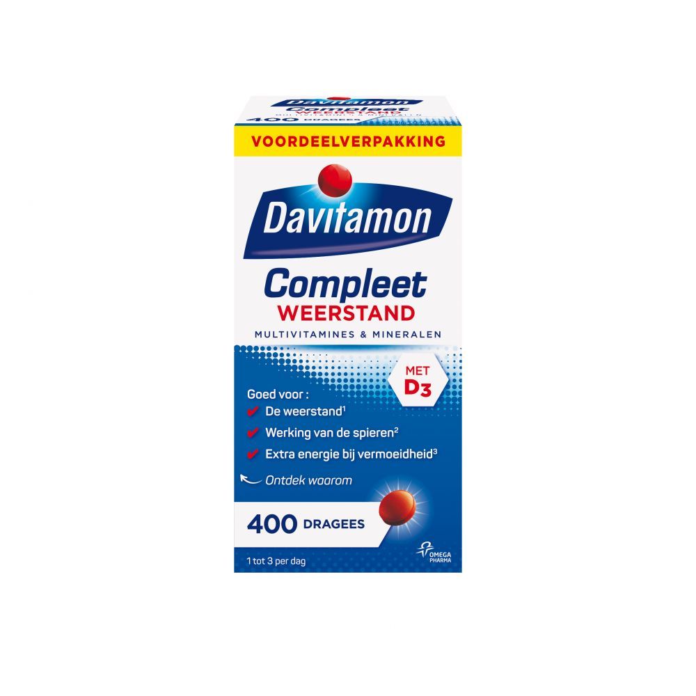 Davitamon Compleet Weerstand - multivitamine en mineralen - 400 dragees