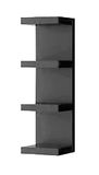 Homemania HOMSAN_052 plank met kam, wanddecoratie, slaapkamer, kantoor-MDF, zwart, 25,5 x 93 x 23,7 cm