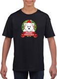 Bellatio Decorations Shoppartners Bv Kerst t-shirt voor jongens met ijsbeer print - zwart - 122/128