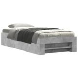 vidaXL Bedframe met opbergruimte, betonkleur, 80 x 200 cm, houtvezelplaat