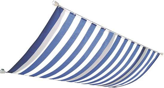 Windhager Schaduwdoek - Zonnezeil - Rechthoek 420x140cm blauw/wit