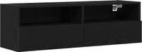 vidaXL TV-wandkast 100 x 30 x 30 cm eiken zwart bewerkt hout