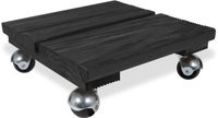 Louis Moulin Plantroller bois carré anthracite 30x30cm
