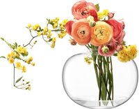 LSA International LSA FW38 bloemenvaas van mondgeblazen glas, gebogen, 20 cm, transparant