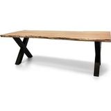 WGXL Collection Boomstamtafel Live Edge - Acaciahout - X-poot - 200 cm