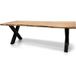 WGXL Collection Boomstamtafel Live Edge - Acaciahout - X-poot - 200 cm