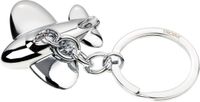 Troika Sleutelhanger Vliegtuig Zilver Unisex