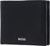 HUGO BOSS Classic Grained Billfold Wallet for Men, Black, Leather, 4 Card Slots, 7 Compartments, RFID Technology