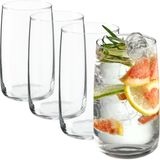KADAX Drinkglazen, 480 ml, cocktailglazen van robuust glas, vaatwasmachinebestendige longdrinkglazen, universele glazen, drankglazen voor water, sap, dranken of whisky (4 x 480 ml)