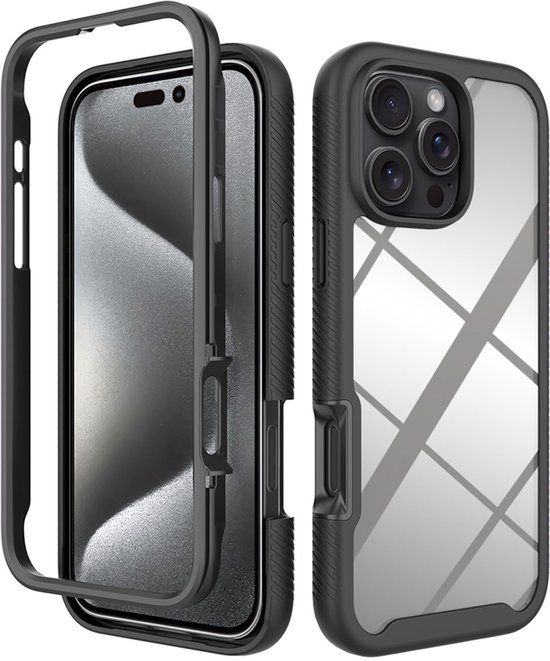 imoshion 360° Full Protective Case Zwart voor Apple iPhone 16 Pro Max