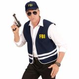 Widmann Politie FBI verkleedset - gilet/pet - volwassenen - kostuum M/L