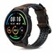 Strap-it siliconen / leren bandje - zwart/bruin - Geschikt voor Xiaomi Mi Watch
