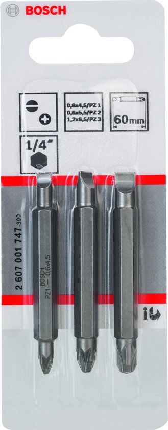 Bosch Bosch - DUBBELBITSETXH-TORS/GL-PZ - 3 stuks