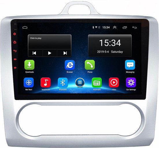 Merkloos Navigatie radio Ford Focus - Android 8.1, Apple Carplay, 9 inch, GPS, Wifi