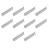 Amig - Pack van 10 Meubelgrepen - 128 Mm - Geanodiseerd Zilver - Gemaakt van Aluminium - Voor Moderne Decoratieve Keukenkasten en Badkamerkasten - Mod. 848