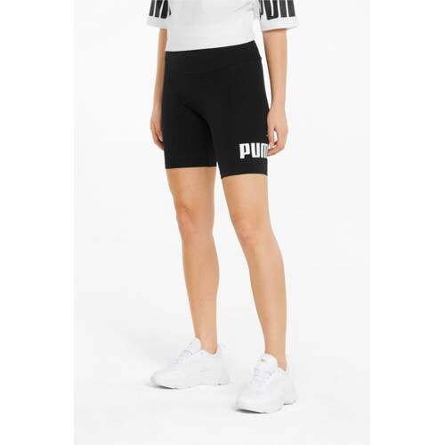 Puma Puma high waist slim fit broek met logo zwart