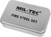 Mil-Tec Vuurstaal Set - Zilver - Staal - 4 Delig