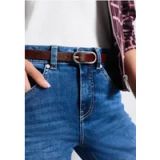 Ceinture fine avec détail en fourrure