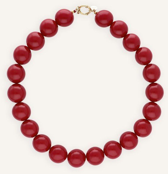 BONNIE STUDIOS Wilma Necklace Sieraden Dames - Rood - Kunststof