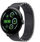 Strap-it Premium metalen bandje geschikt voor Google Pixel Watch 5 (45 mm) / 4 (45 mm) / 3 (45 mm) - Zwart