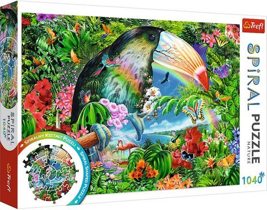 Trefl 1000 Stukjes Spiraal Puzzel - Tropische Dieren