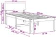 vidaXL Eenpersoonsbed met hoofdbord ROSTOCK Donkerbruin 90 x 200 cm