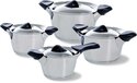 BK Q-linair Pannenset - 4-delig - RVS - Zilver
