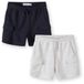 Minoti Korte Broek Jongens 2-Pack Cargo Katoen Donkerblauw