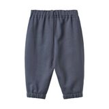 Wheat katoenen loose fit babybroek - grijsblauw