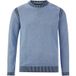 Jan Vanderstorm Comfort Fit Trui ronde halsblauw, Effen