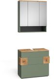 Vicco Meuble de salle de bain Eden, Vert, 2 pièces