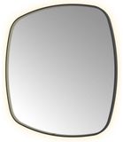 Hotbath &More Mirrors Contour LED Badkamerspiegel - Figuur - 120 x 120 cm - Geborsteld Zwart Pvd