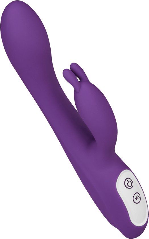 EIS Rabbit met warmtefunctie (22cm) paars/wit
