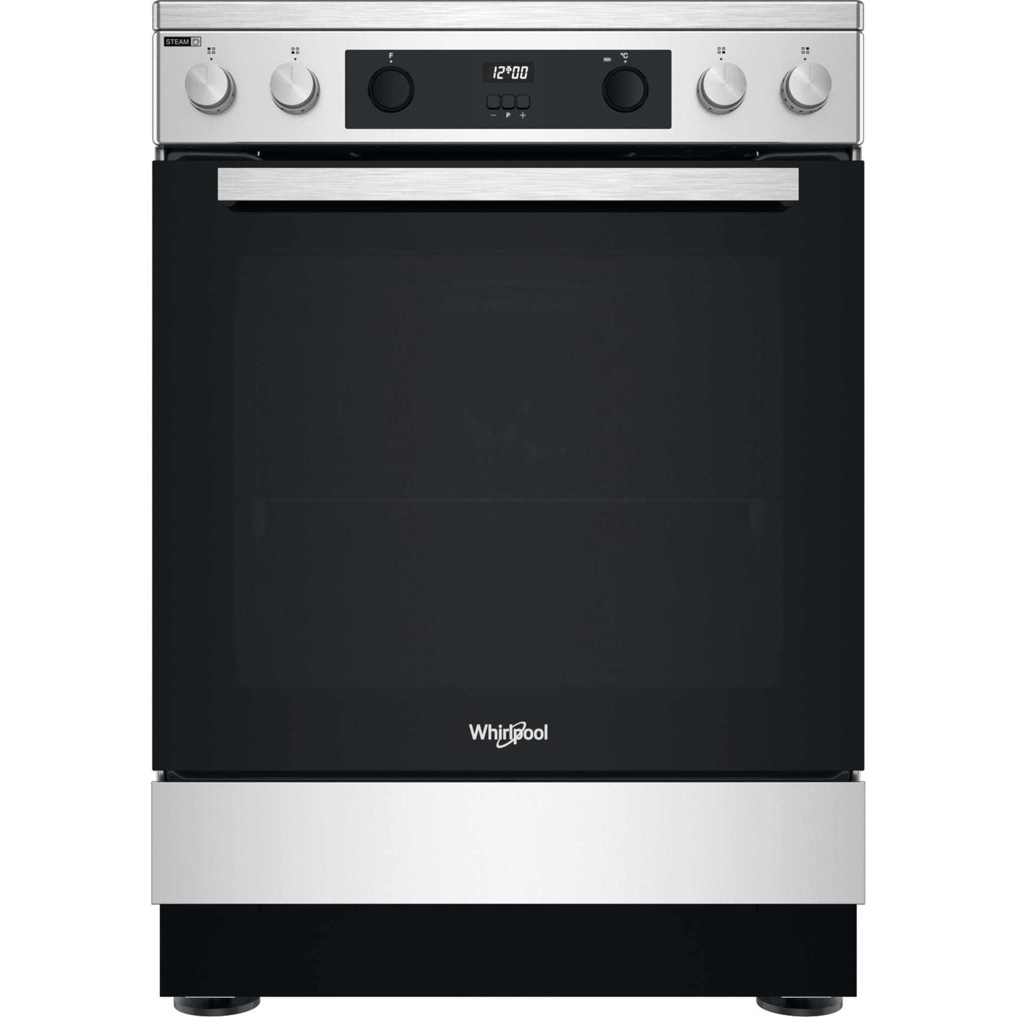 Whirlpool WS68V8CCXT Vrijstaand fornuis Electrisch Inductiekookplaat zones Roestvrijstaal A