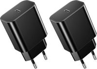 Seadmit 20W USB C Adapter, USB-C Oplader compatibel met i-Phone 17/16/15/14/13 Plus Pro Max Mini, i-Pad, Air-Pods, Samsung Galaxy S25/24/23, USBC Plug Netadapter Snelle Oplader (2 Poorten)