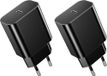 Seadmit 20W USB C Adapter, USB-C Oplader compatibel met i-Phone 17/16/15/14/13 Plus Pro Max Mini, i-Pad, Air-Pods, Samsung Galaxy S25/24/23, USBC Plug Netadapter Snelle Oplader (2 Poorten)