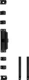 Intersteel Kruk-espagnolet rechts T-recht met stangenset 2 X 1245 mm zwart