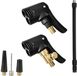 SARL Korva Adaptateurs de valve - Pinces de valve de pneu - Bouchons de tige de valve - Tête de valve d'adaptateur de pompe à vélo - Noir