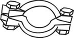 Bosal Uitlaatklem 254-950, 69mm diameter, M8 draad, riemklem