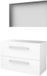 Basic Line Basic 46 Badkamermeubelset - 100 x 46 cm - Met Grepen - 2 Lades - Wastafelblad - Spiegel - Ice White