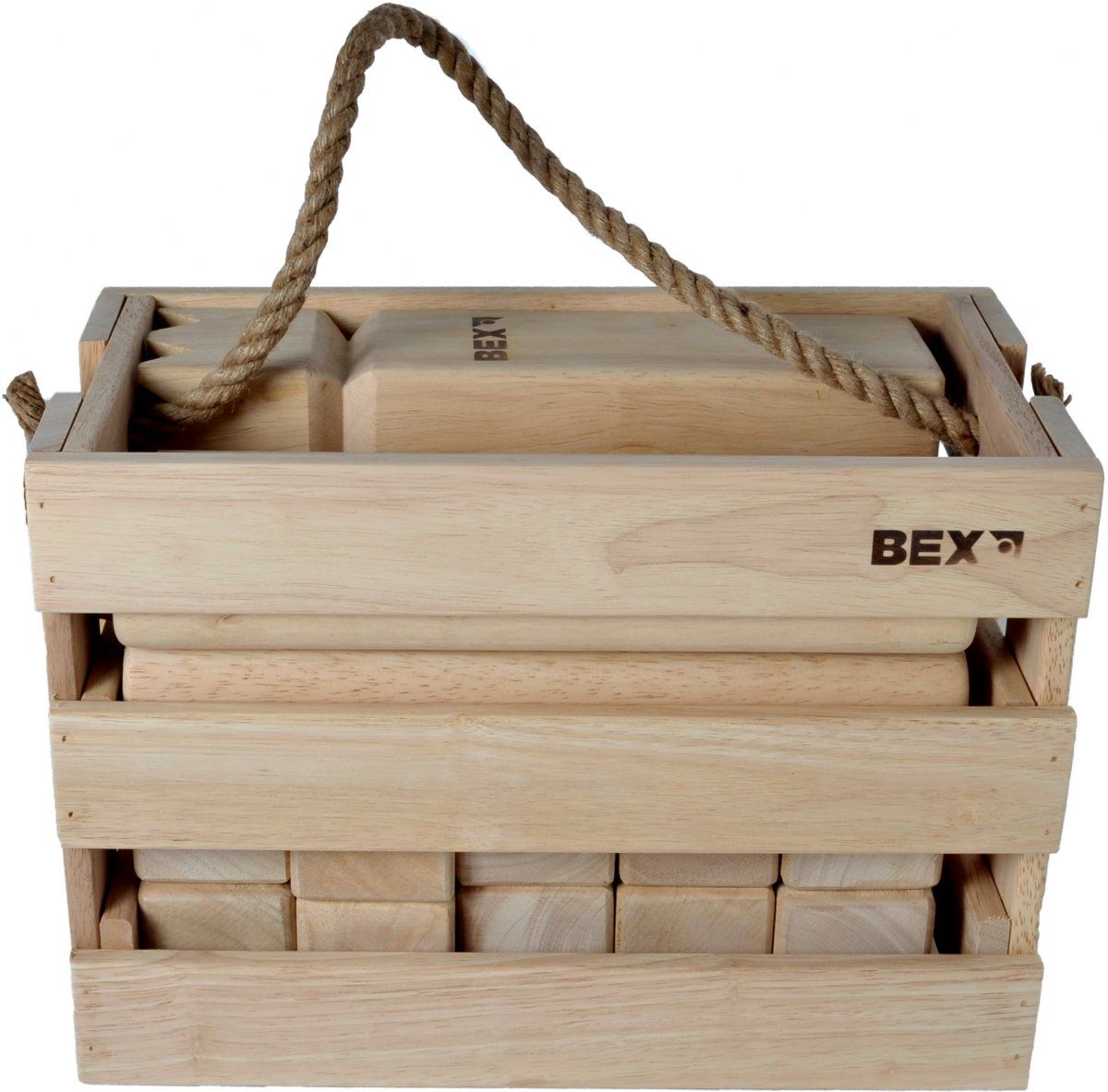 Bex Kubb Viking Original In Houten Kist - Rubberhout