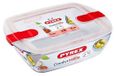 PYREX Set van 3 rechthoekige bewaarboxen Cook & Heat, 1,1 liter, met magnetronbestendige deksels