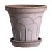 Bergs Potter Pot de fleurs avec soucoupe Fleur 2 pièces Gris, Ø14 cm