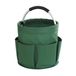 Wenko Panier Rangement Produit d'entretien, 6 rangements, Pliable avec poignée de Transport, Polyester, ø28x54 cm, Vert