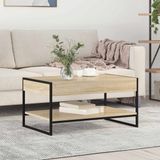 vidaXL Salontafel Sonoma 80 x 50 x 40 cm Bewerkt Hout