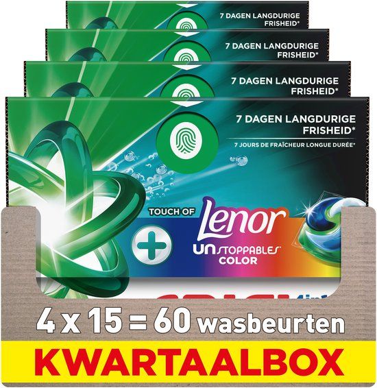 Ariel 4in1 Wasmiddel Pods Color Lenor Unstoppables - 60 wasbeurten