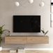 en.casa Tv-meubel Lapinlahti 180x31,5x29,5cm zwart en eiken