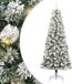 vidaXL Kunstmatige Hinged Kerstboom 300 LED's Groen en Wit 240 cm