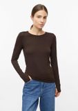 s.Oliver T-shirt Vrouwen donkerbruin Maat 36