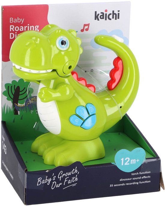 Ottosimon KiddyGo baby dino zaklamp speelgoed met muziek en geluidseffecten